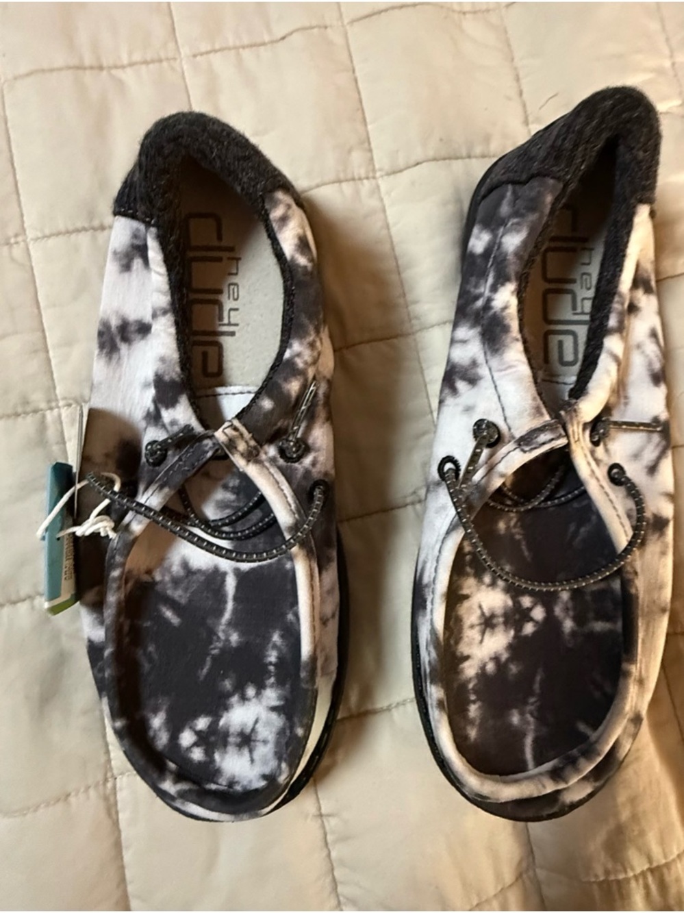 NWT HEYDUDE Wally Youth "Thunderstruck" Tie Dye - Size Y2.5 / EUR 34